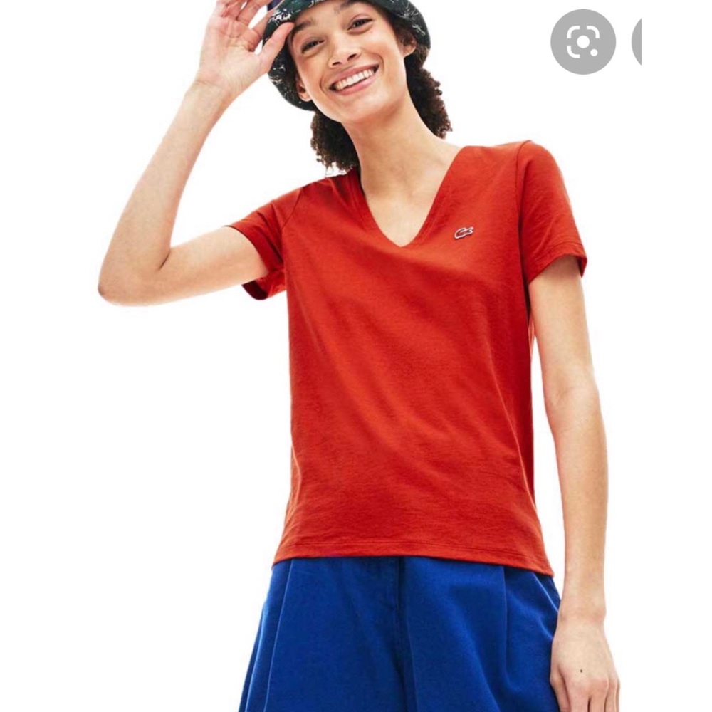 👯♀️Host Pick⚡️Lacoste Slim Fit V neck shirt - Picture 1 of 7